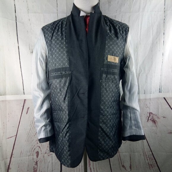 Haggar Originals 1926 40R 2 Button Gray Birdseye Suit Blazer Jacket - Picture 10 of 10